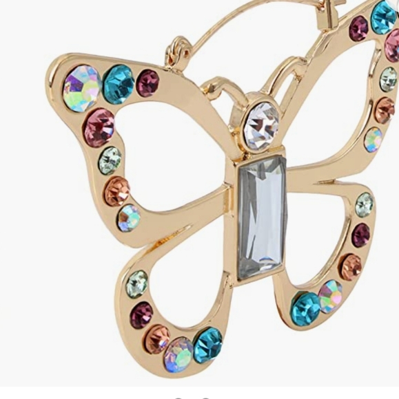 Betsey Johnson Butterfly gem detail earrings - Picture 2 of 2